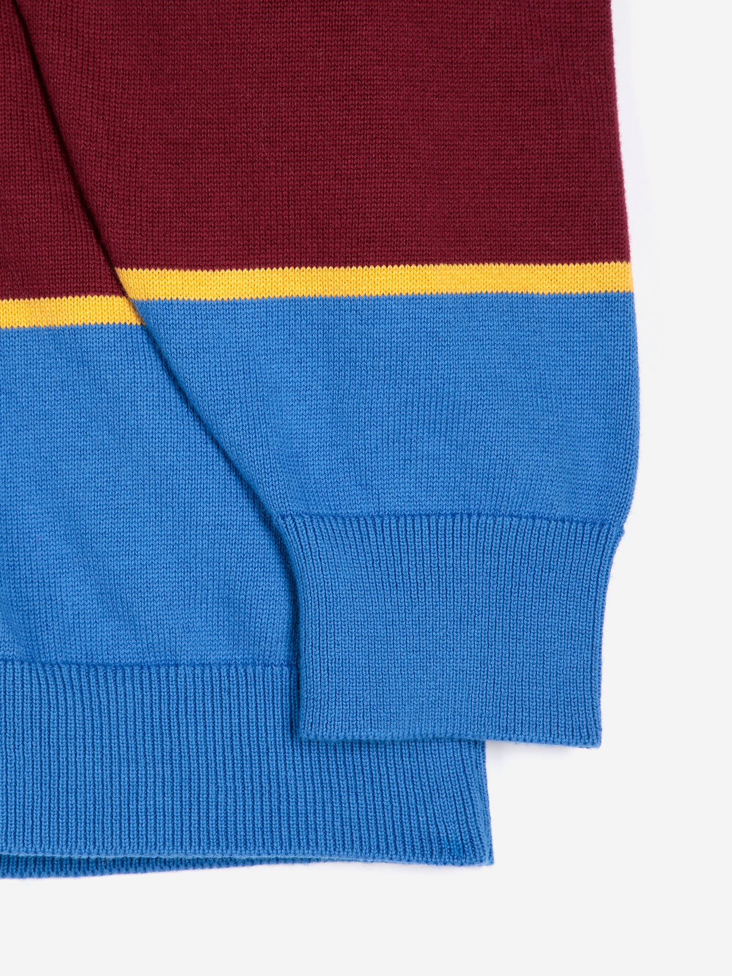 Striped cotton polo jumper