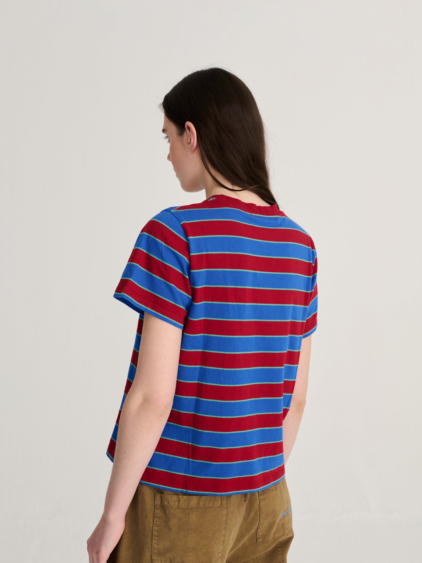 Striped cropped T-shirt