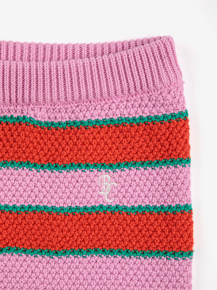 Striped knitted short