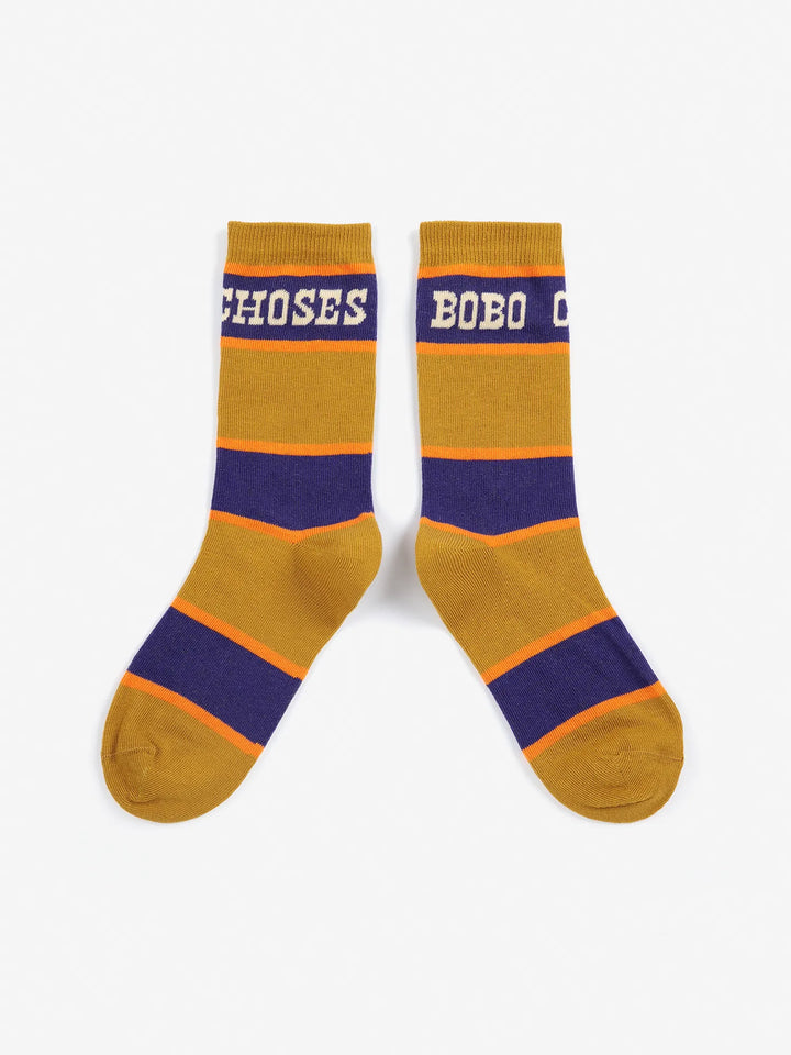 Bobo Choses Pop stripes long socks