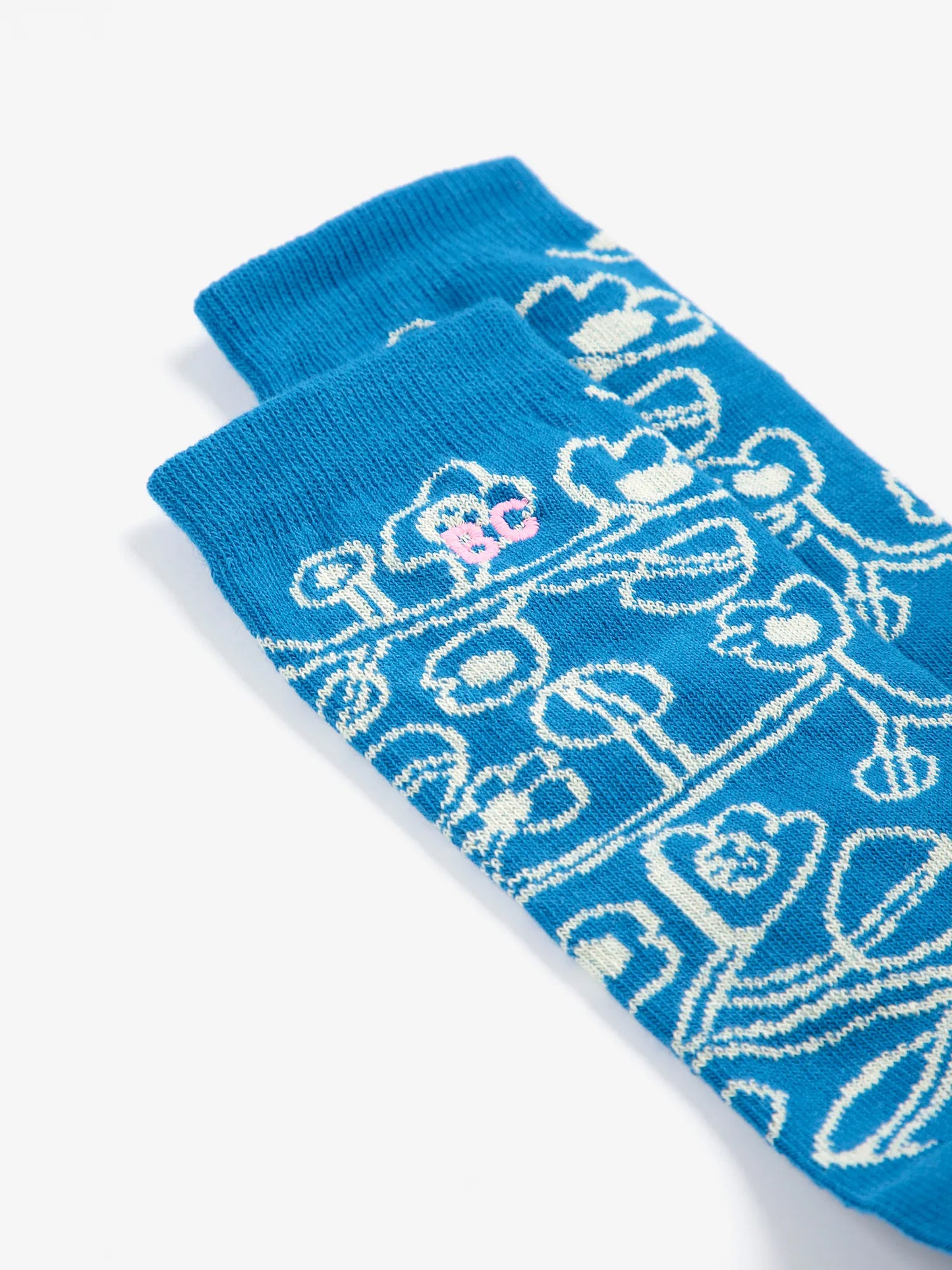 Sketchy Flowers all over long socks