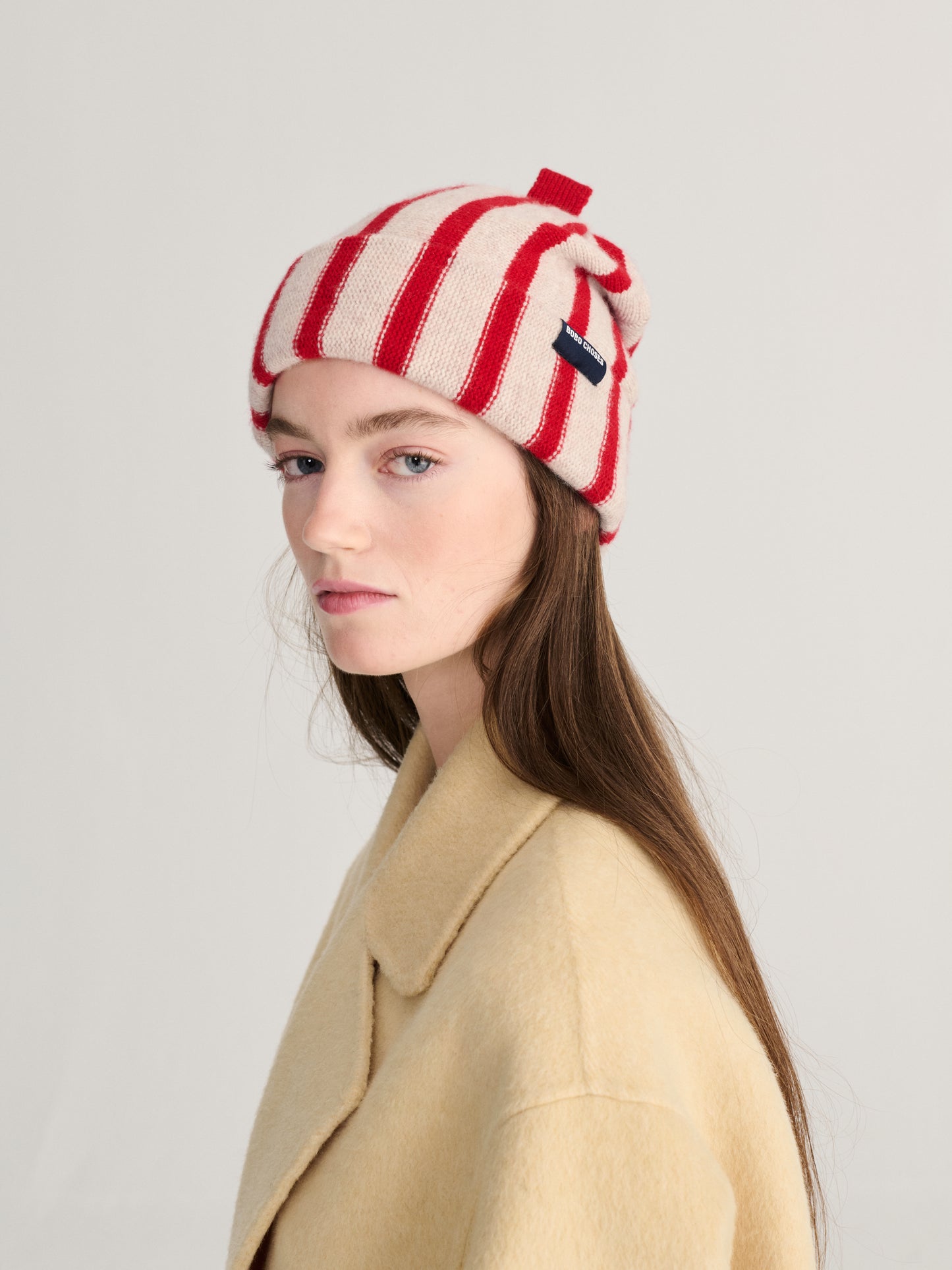 Casquet de llana merina de ratlles