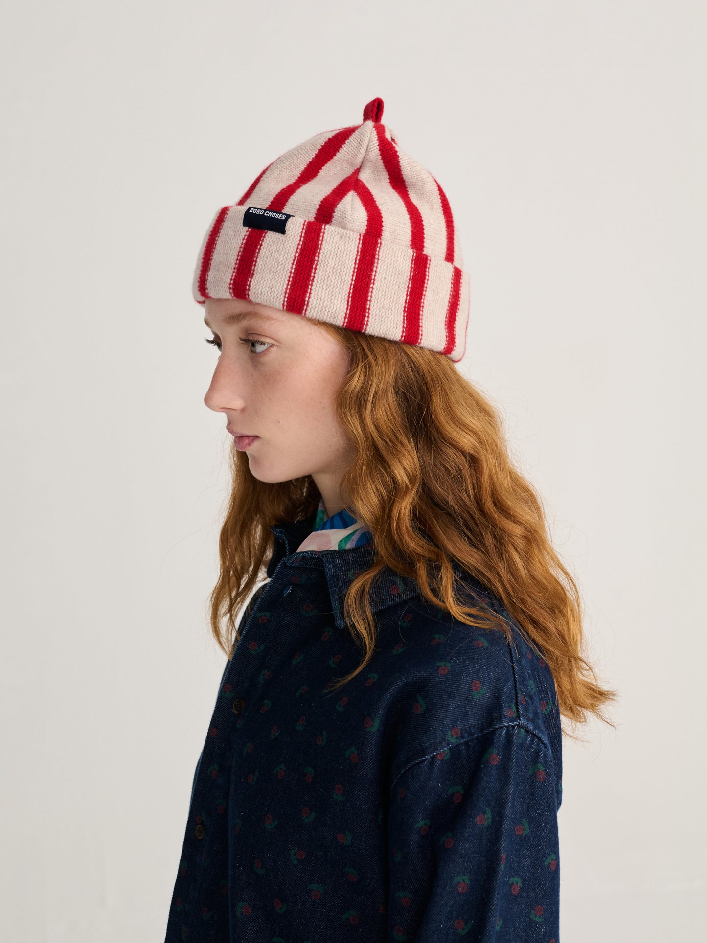 Casquet de llana merina de ratlles