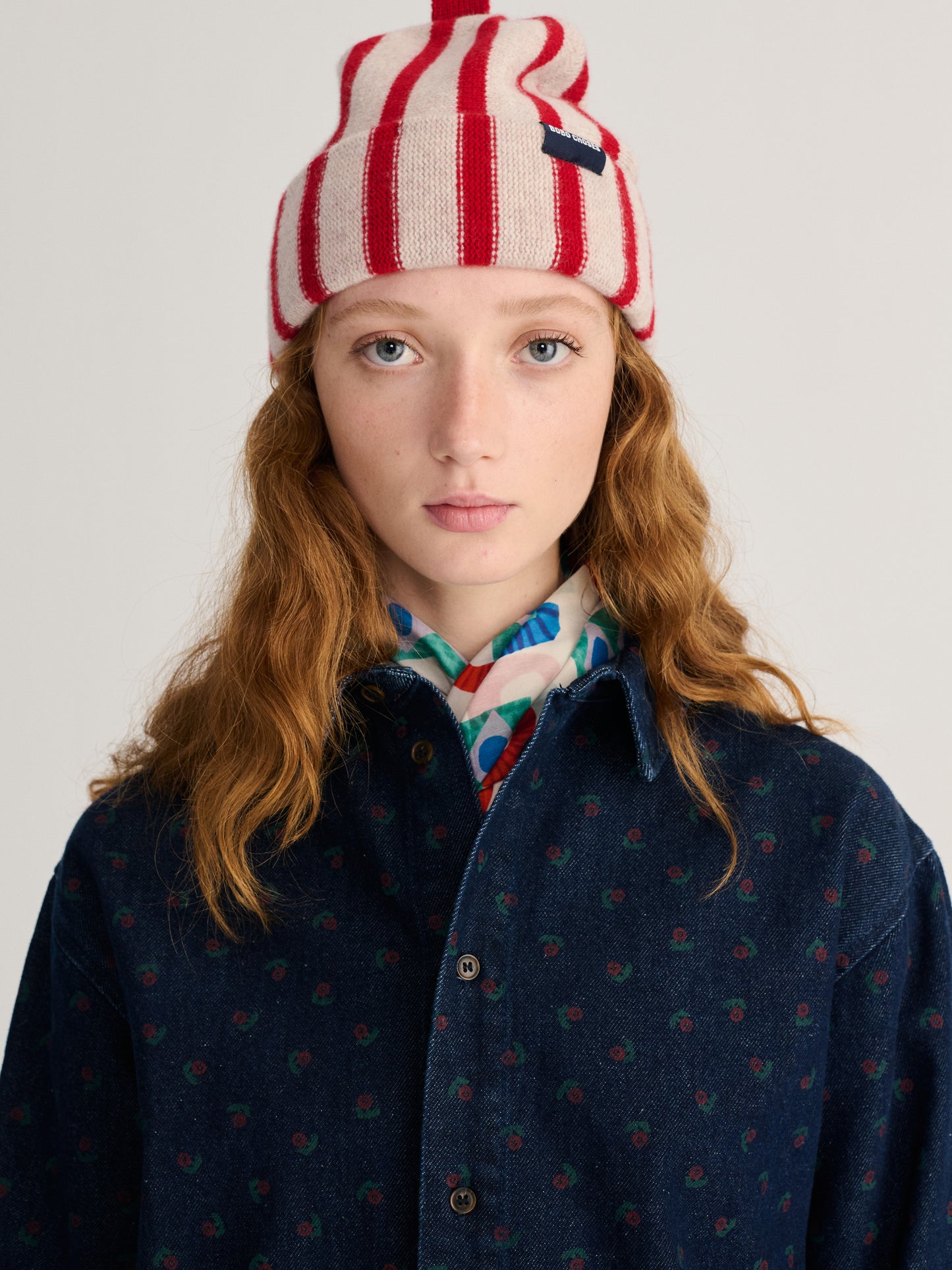 Casquet de llana merina de ratlles