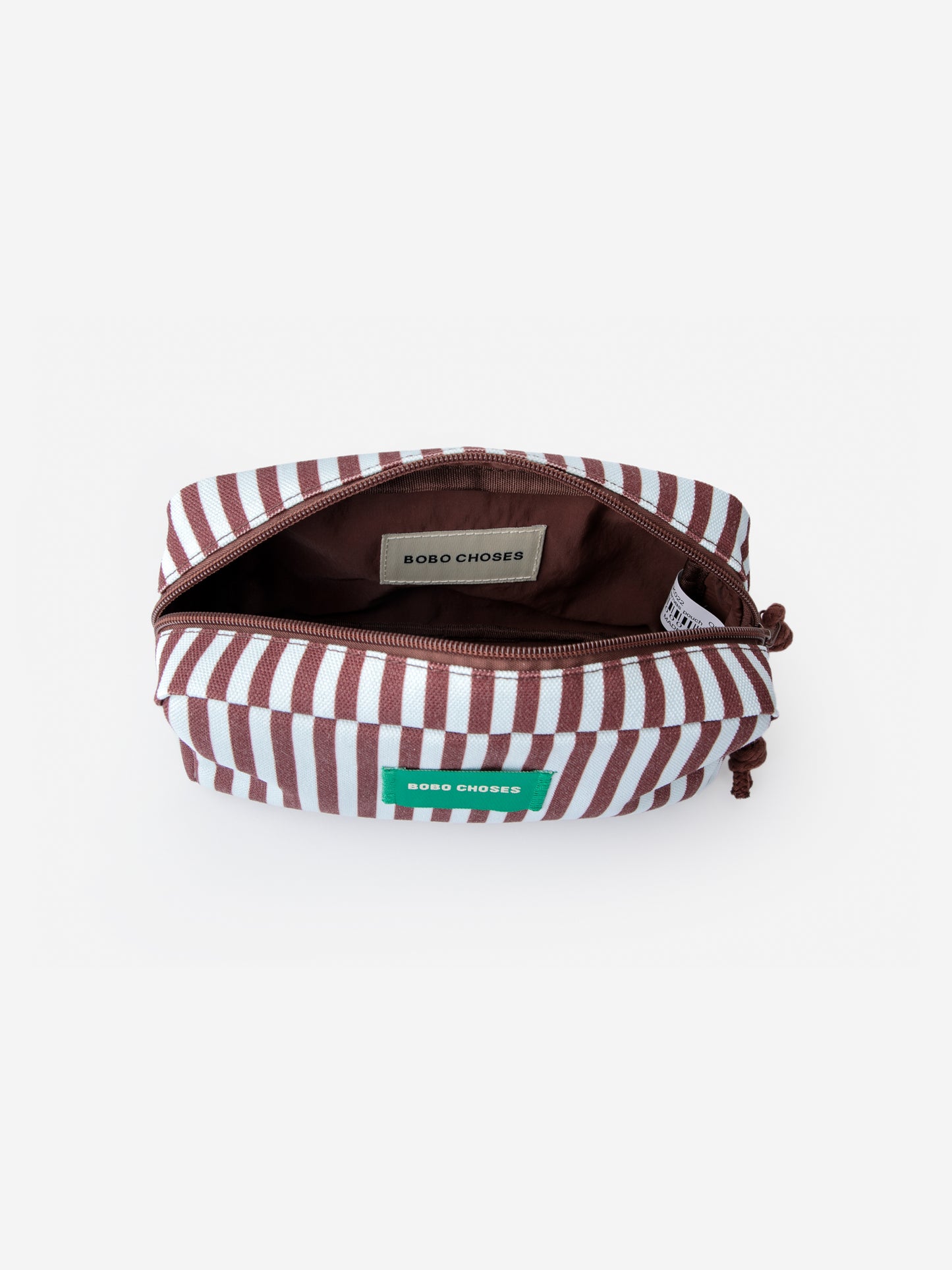 Striped canvas pouch