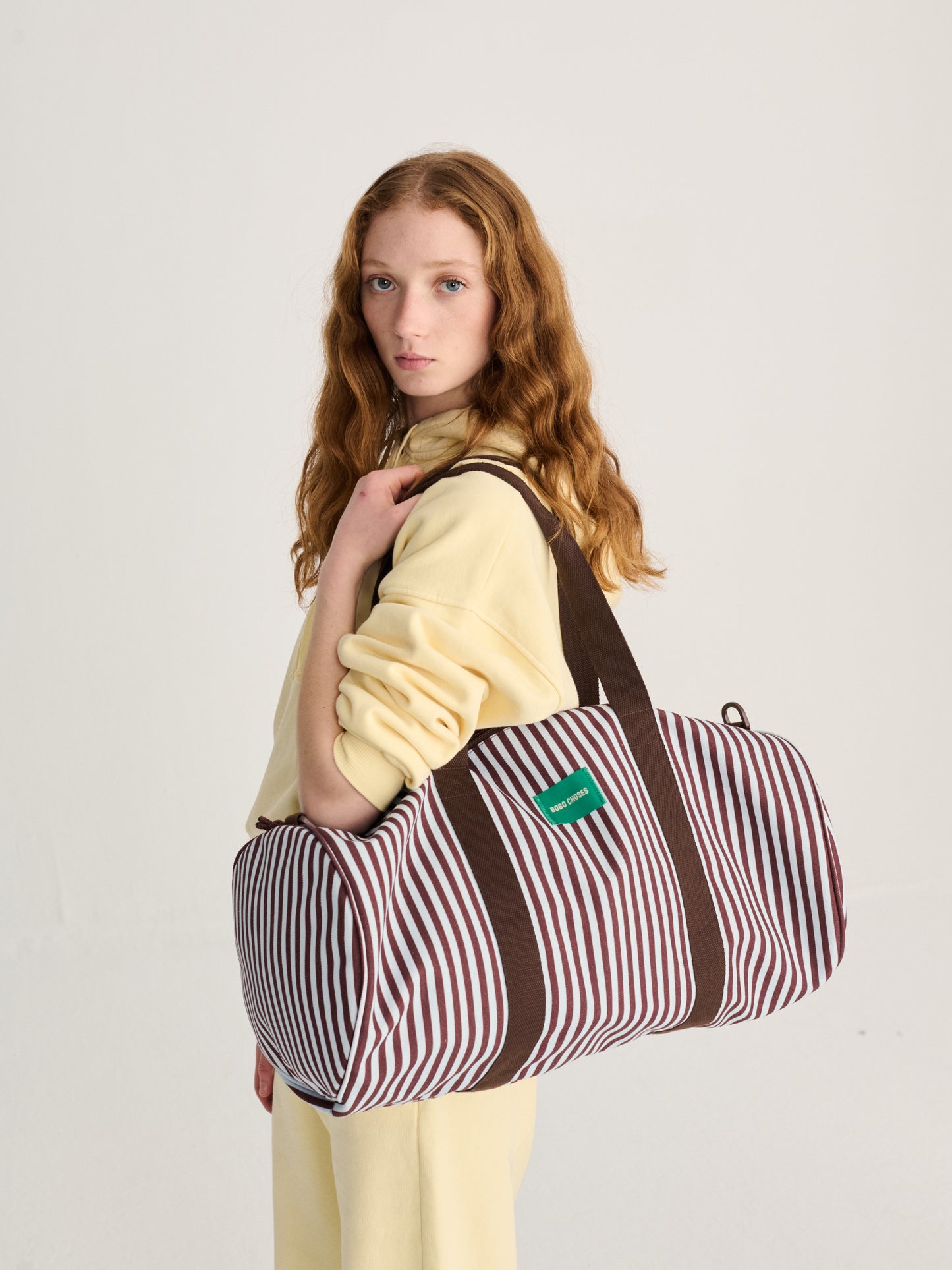 Sac de sport en toile à rayures