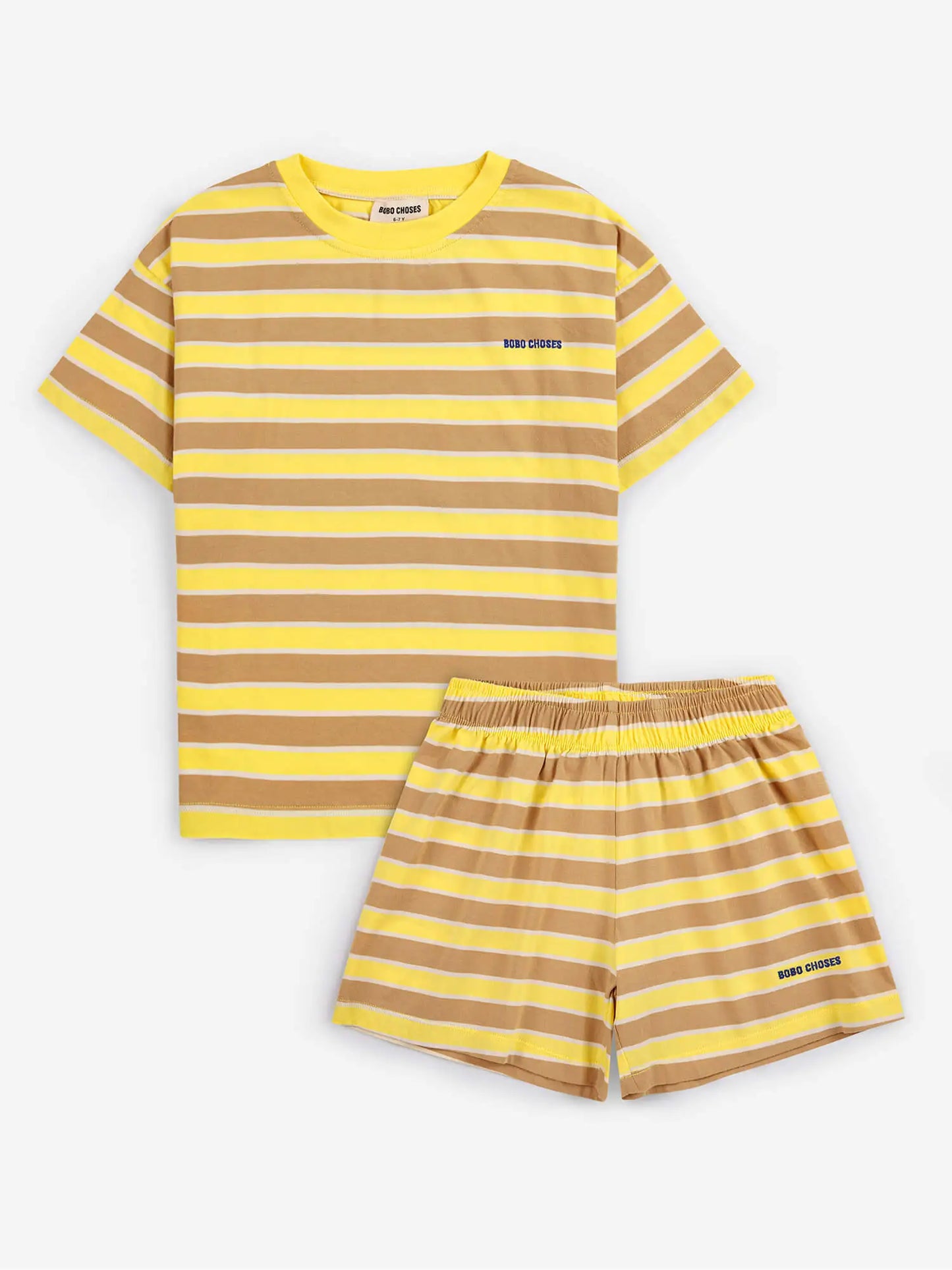 Bobo Choses Yellow Stripes 실내복 세트