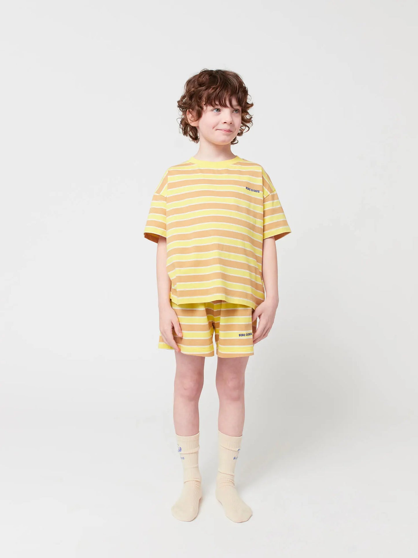 Bobo Choses Yellow Stripes 실내복 세트