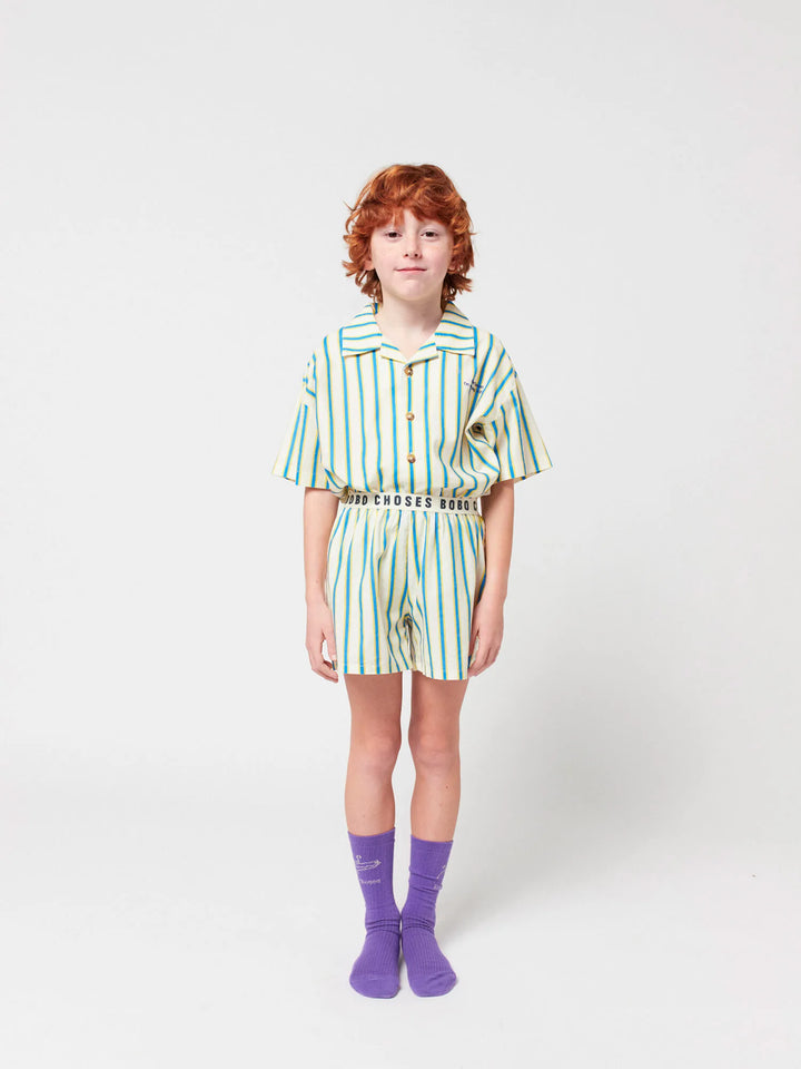 Yellow Stripes loungewear woven set