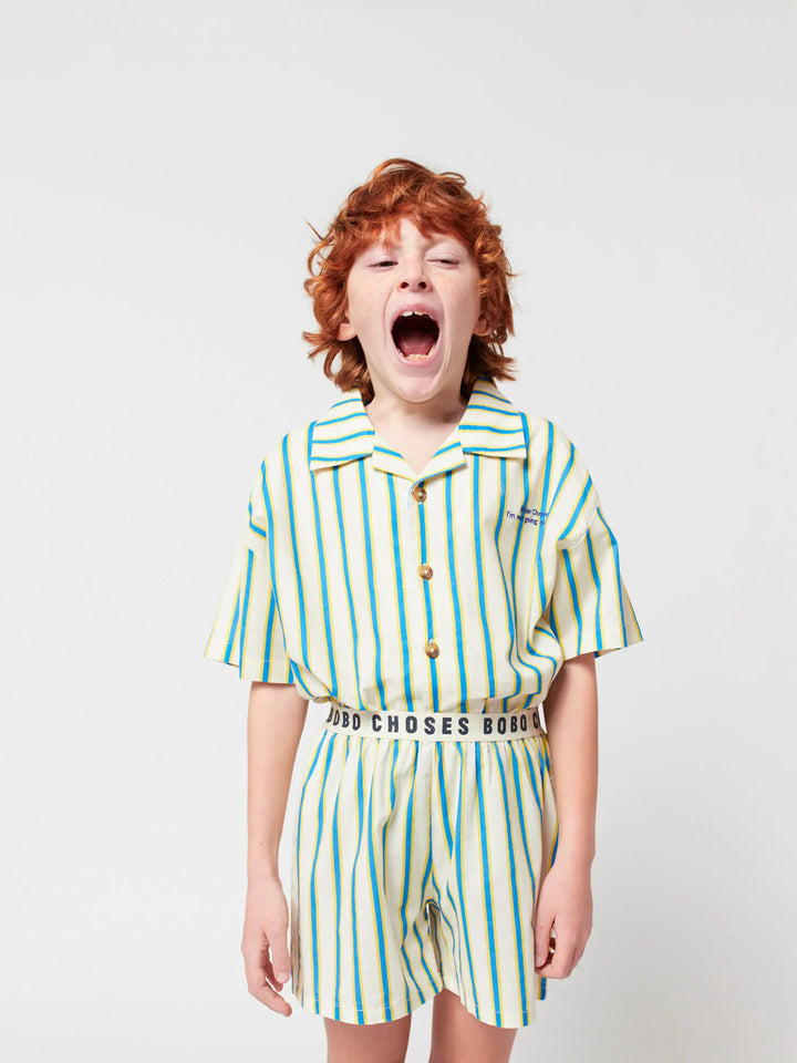 Yellow Stripes loungewear woven set