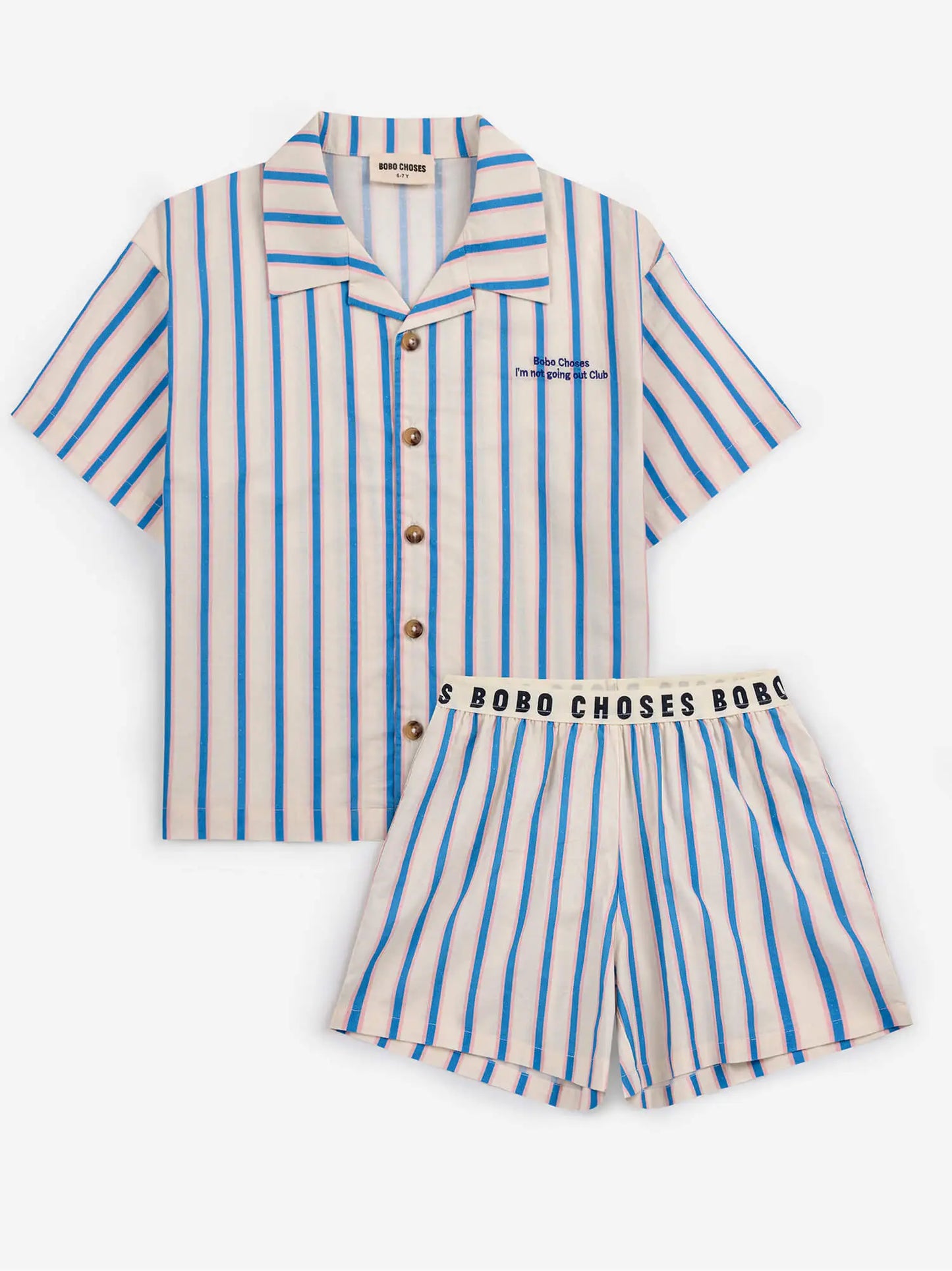 Blue Stripes loungewear woven set