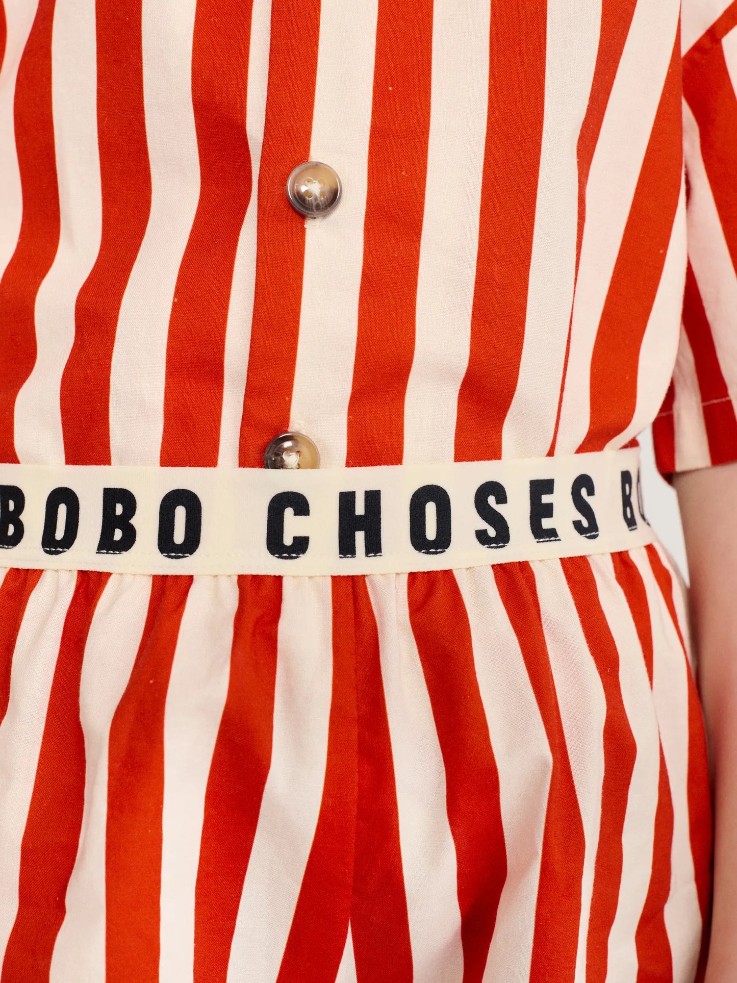 Red Bold Stripe loungewear woven set