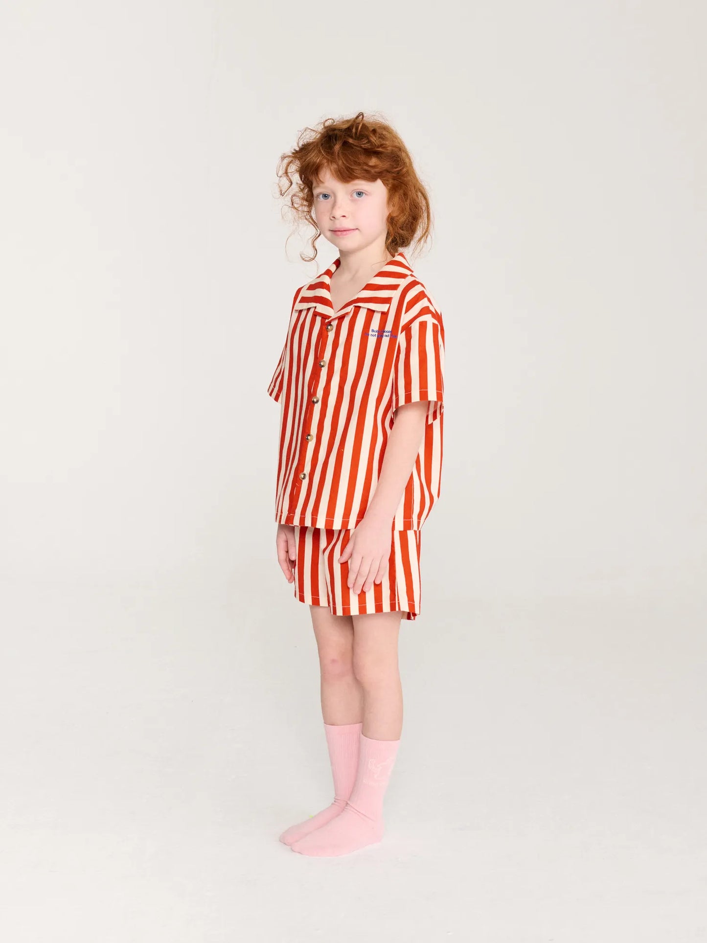 Red Bold Stripe loungewear woven set