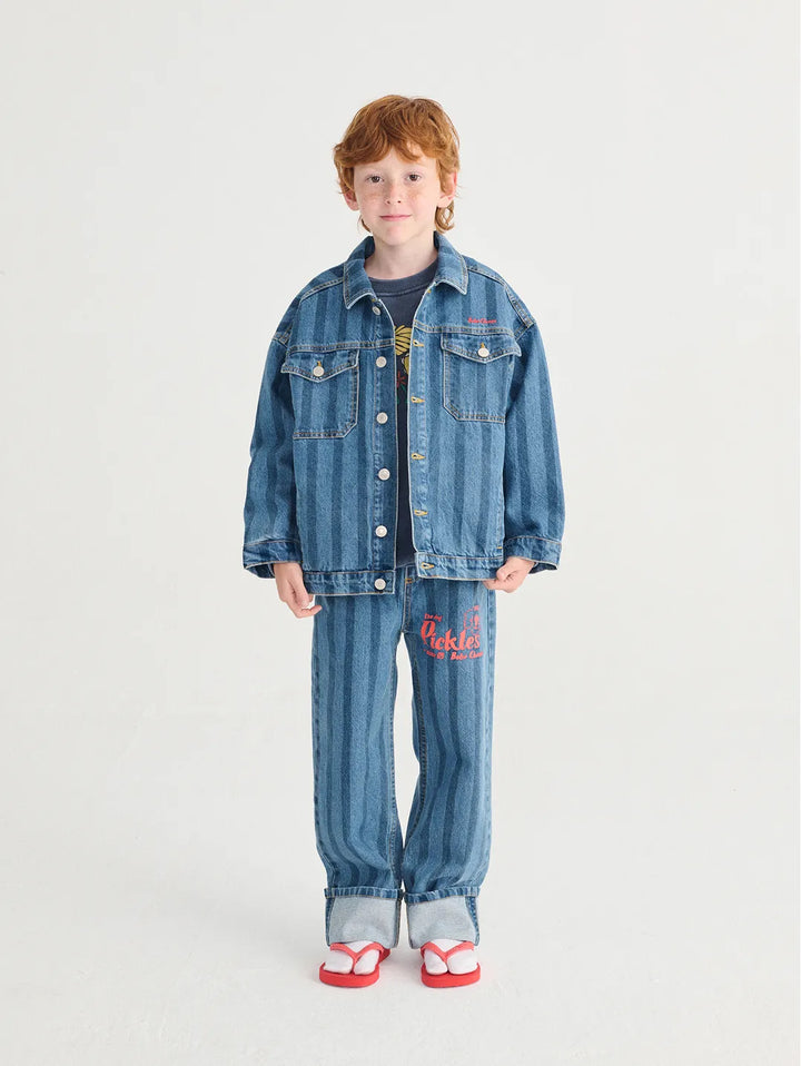Pickles The Dog Striped denim pants