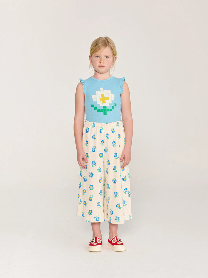 Culotte-Hose mit Flower Pixel Allover-Print