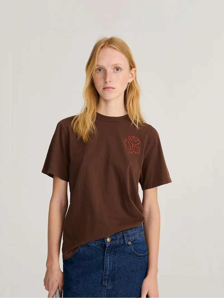 Red Vibrant Flower T-shirt