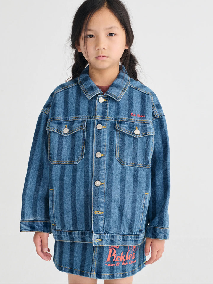 Pickles The Dog Striped denim skirt