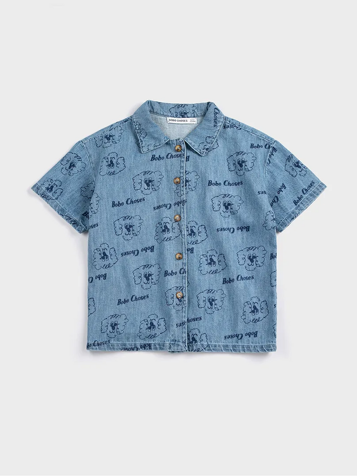 Pickles The Dog all over denim shirt