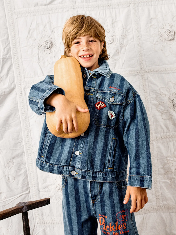 Bobo Choses Striped denim jacket