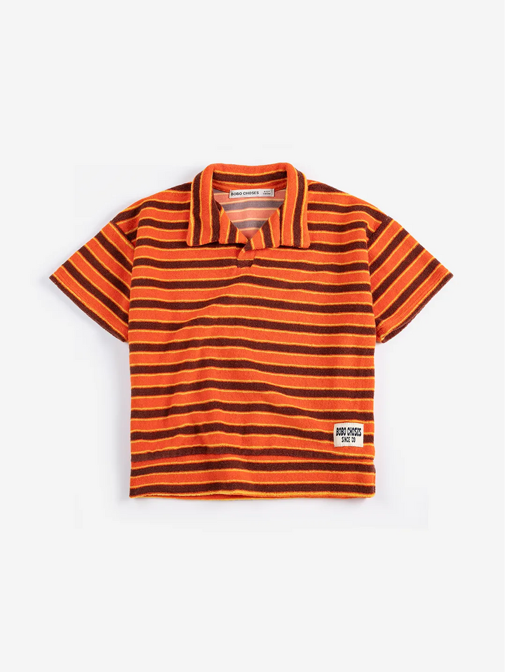 Polo de tejido de rizo Striped Brick