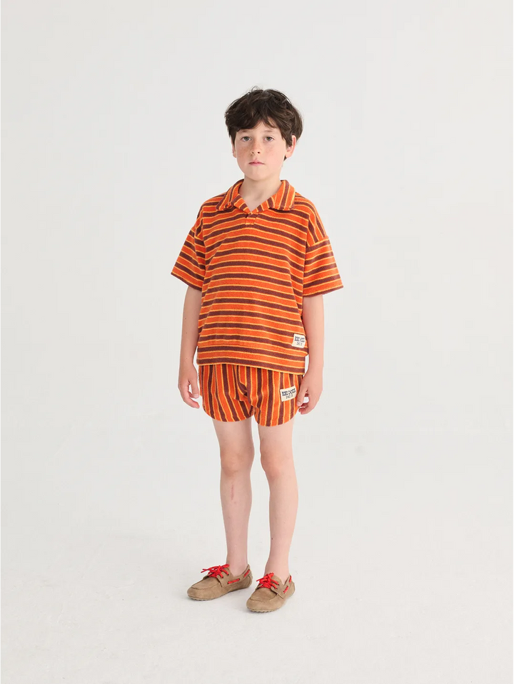 Pantalón corto de tejido de rizo Striped Brick