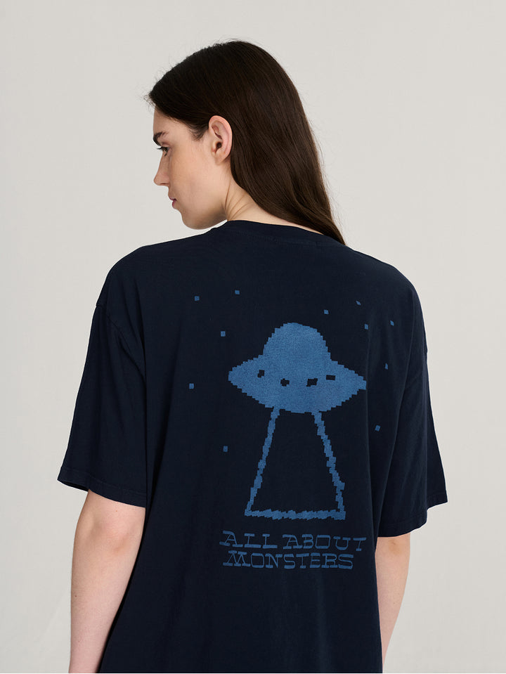 Pixel Abduction oversize T-shirt
