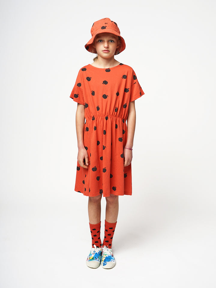 Vestido rojo estampado Poma