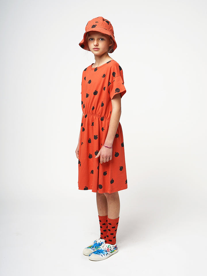 Vestido rojo estampado Poma
