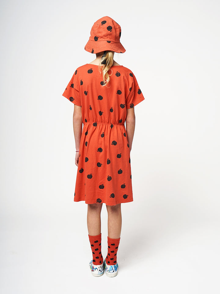 Vestido rojo estampado Poma